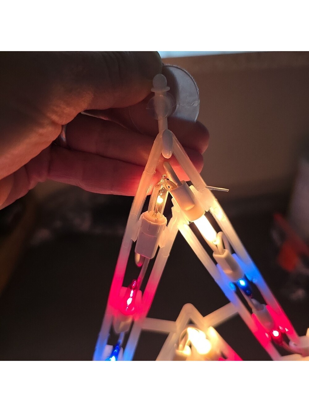 17'' Red White Blue Star Window Silhouette Lights 4th July Patriotic Memorial - Picture 5 of 15